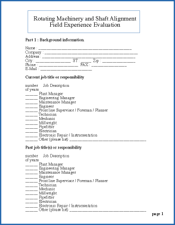 eval form 1